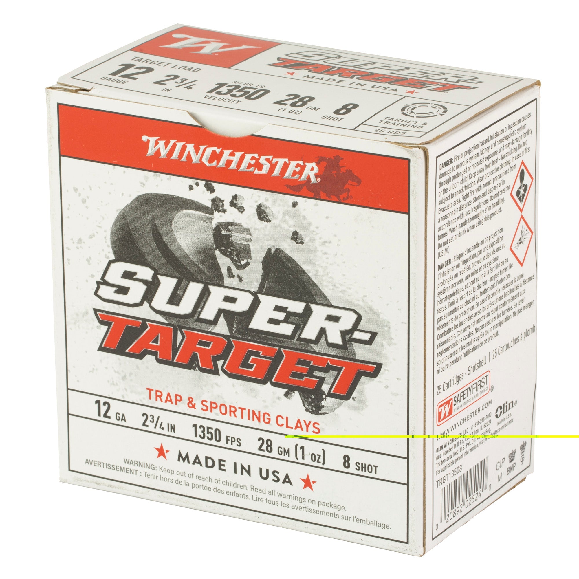 Win Spr-trgt 12ga 2-3/4" #8 25/250