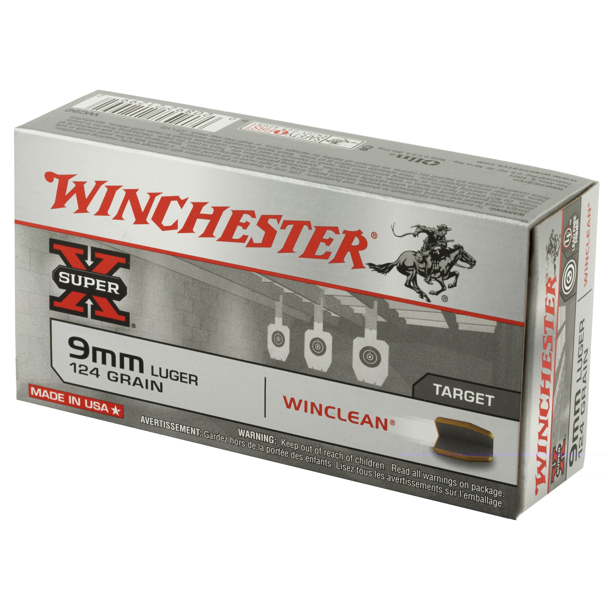 Win Sprx Winclean 9mm 124gr 50/500