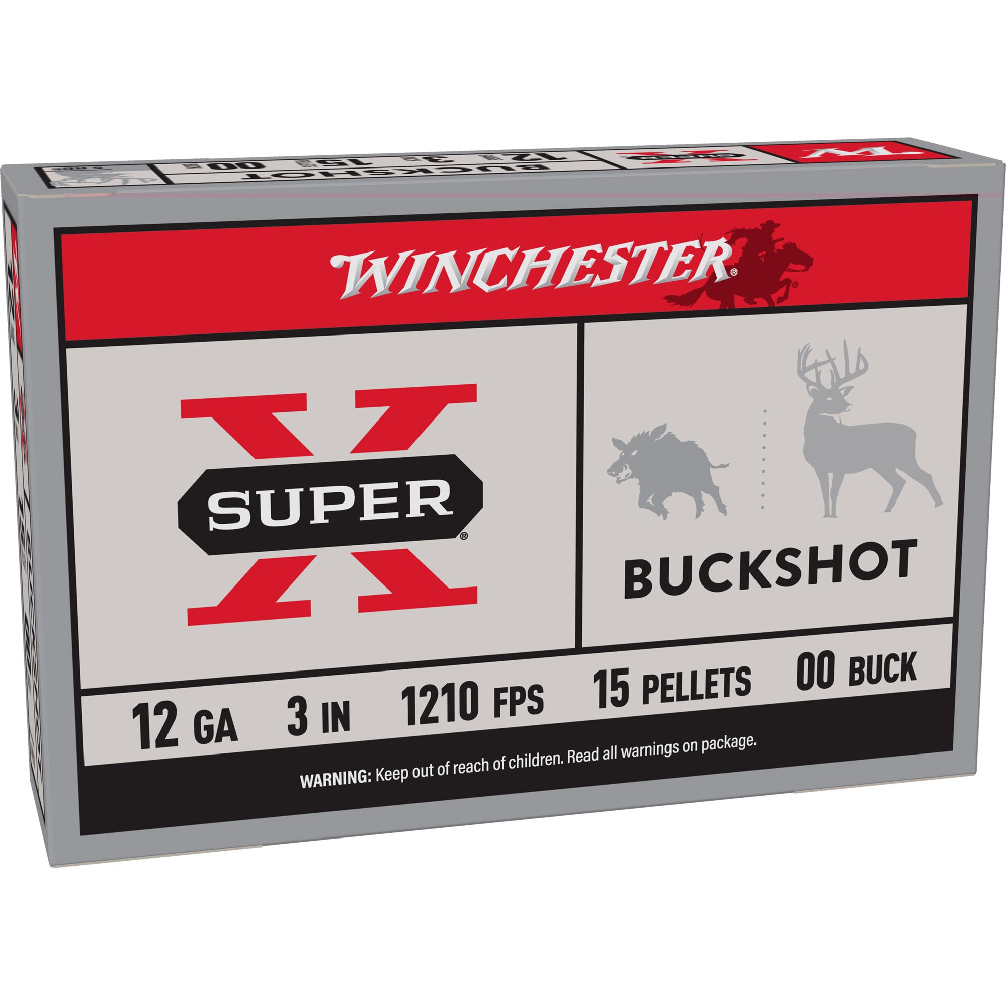Win Superx 12ga 3" 00bk 15p 5/250