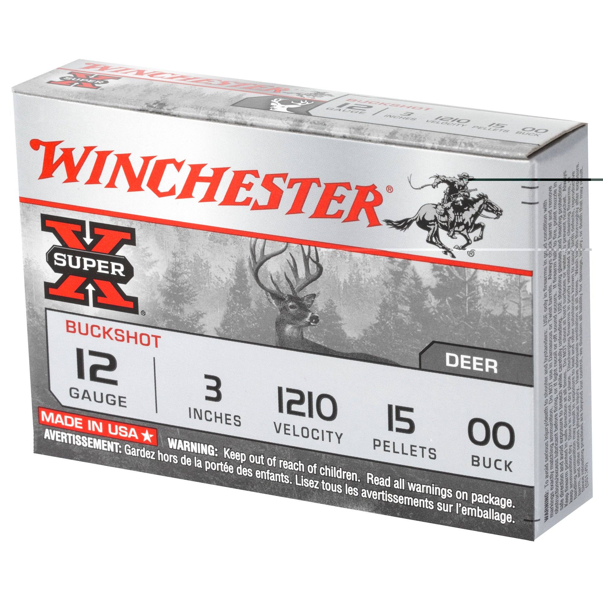 Win Superx 12ga 3" 00bk 15p 5/250