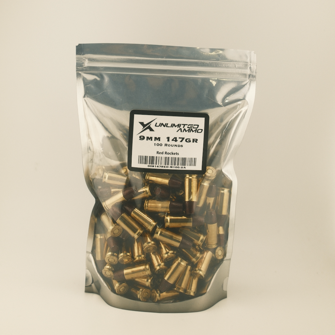 9mm 147gr RED ROCKETS (100/RD Bag)