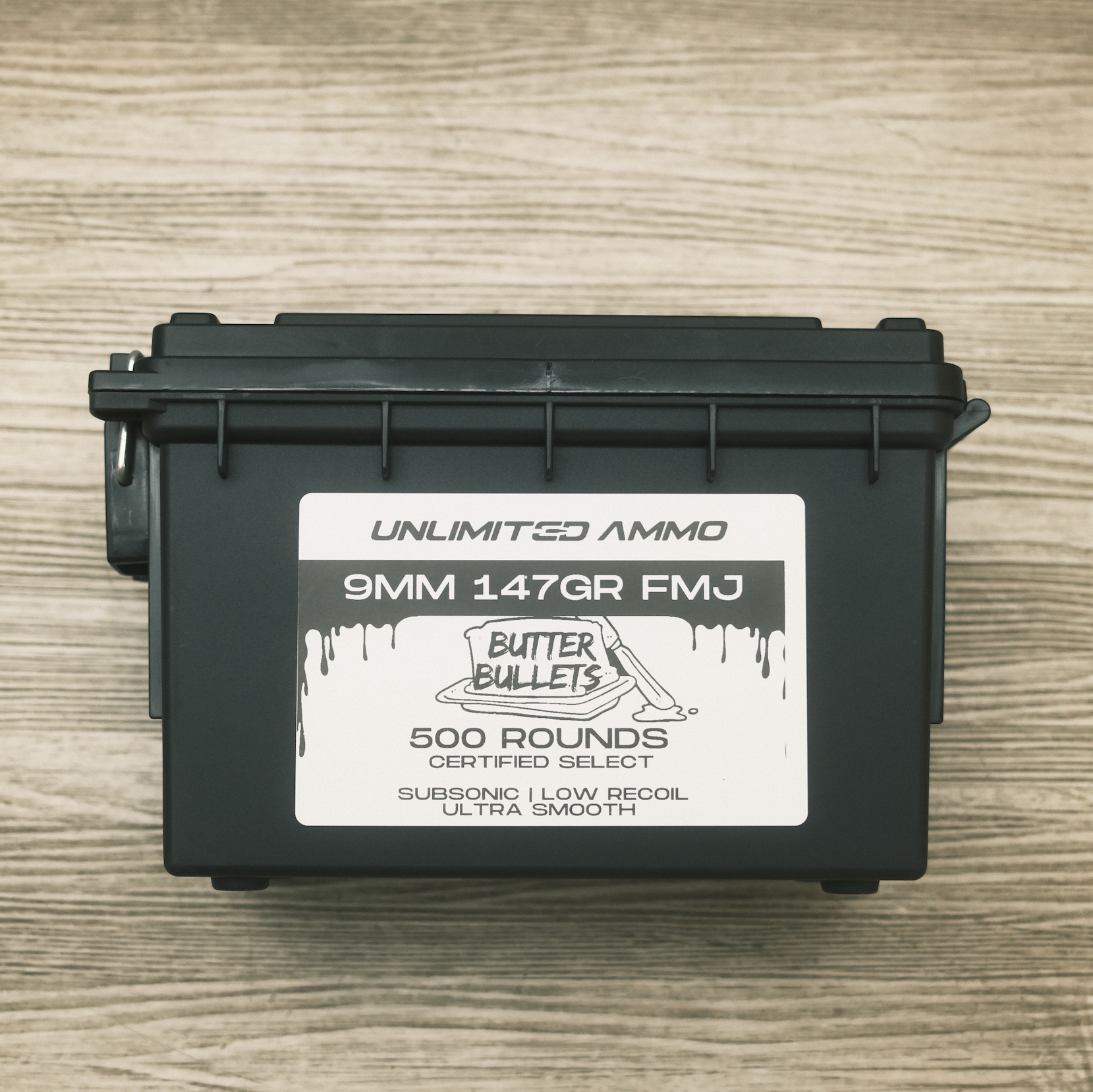 9mm 147gr FMJ “CS” 500/rd Ammo Can