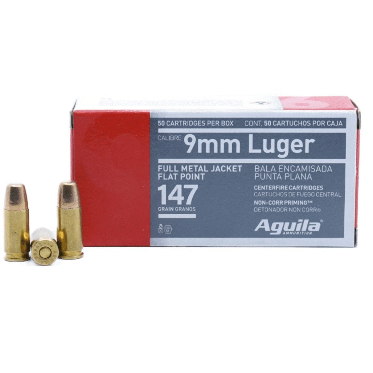 Aguila 9mm 147 Grain FMJFP Subsonic