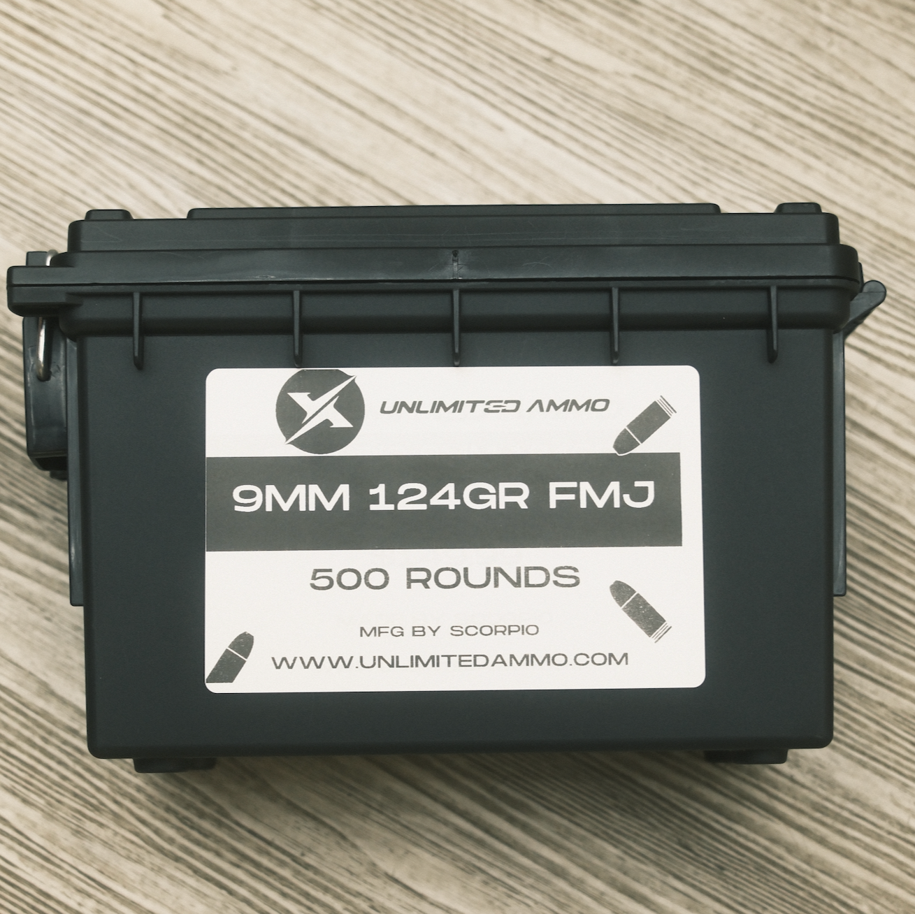 9MM 124G 500RD AMMO CAN